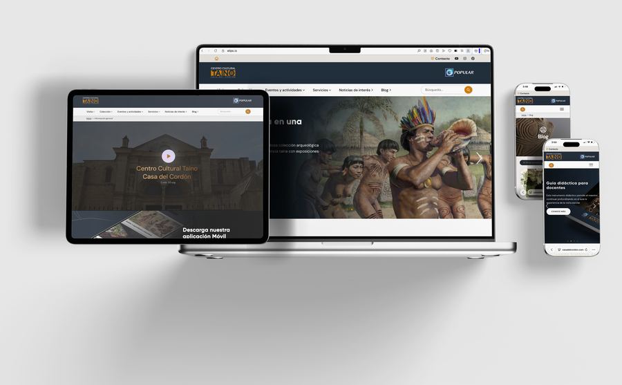 Museo Casa del Cordón website on laptop, tablet and phones