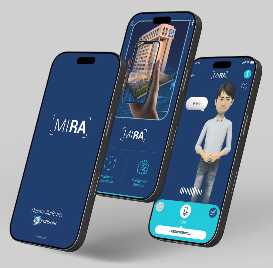 MIRA Popular mobile app screens