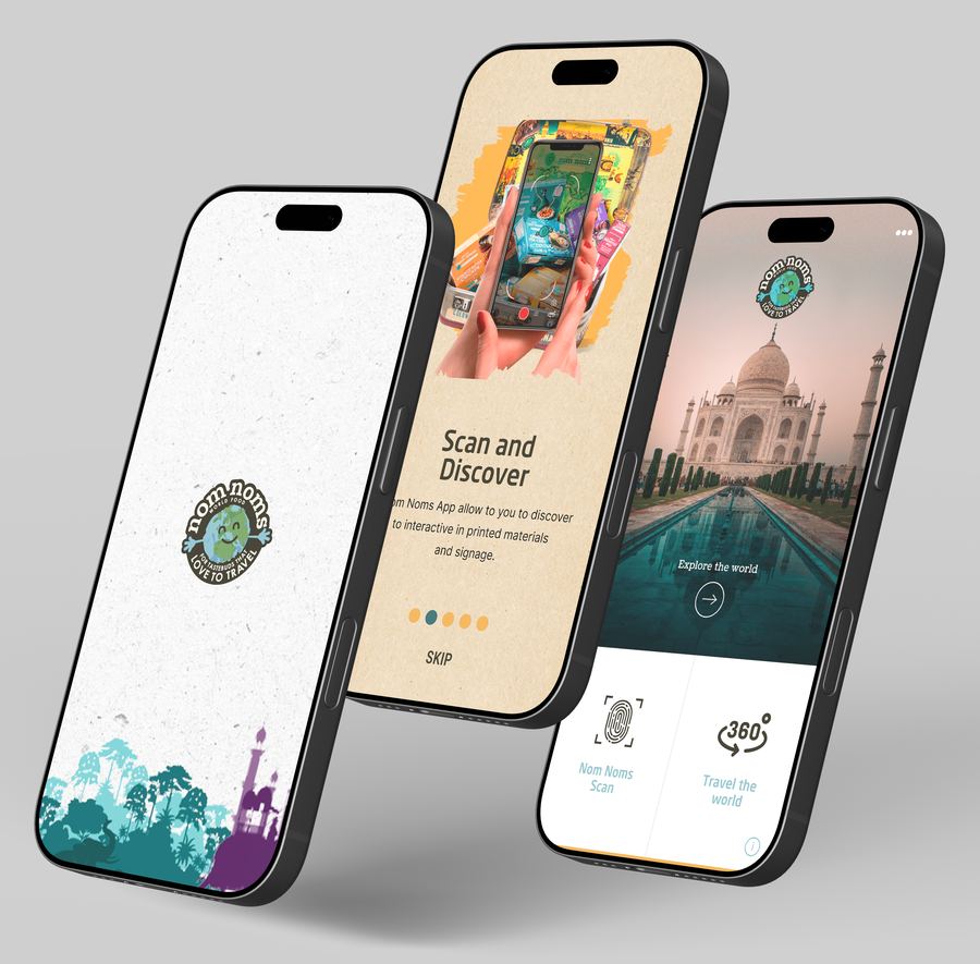 Nom Noms World Food mobile app screens